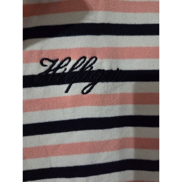 Tommy Hilfiger Striped T-Shirt Dress Pink Navy White Casual Womens - Picture 4 of 4